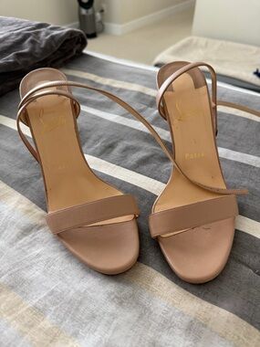 Christian Louboutin 120mm Miss Z Leather Ankle-Strap Sandals